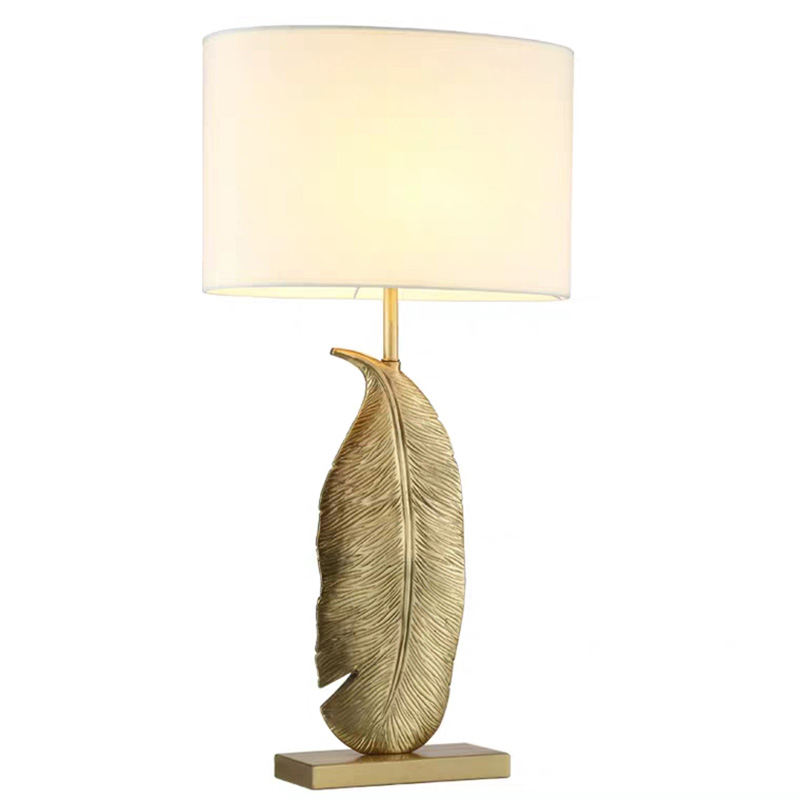 Настольная лампа Leaf Brass Table Lamp Золотой Белый Черный Настольная лампа Leaf Brass Table Lamp Золотой Белый Черный в Тюмени | Loft Concept