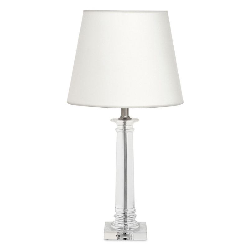 Настольная лампа Eichholtz Table Lamp Bulgari S Прозрачный Белый Никель Настольная лампа Eichholtz Table Lamp Bulgari S Прозрачный Белый Никель в Тюмени | Loft Concept