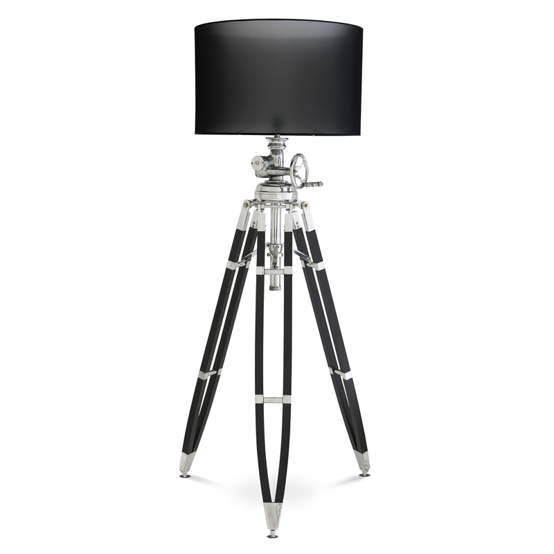 Торшер Eichholtz Floor Lamp Royal Marine Black Черный Алюминий Торшер Eichholtz Floor Lamp Royal Marine Black Черный Алюминий в Тюмени | Loft Concept