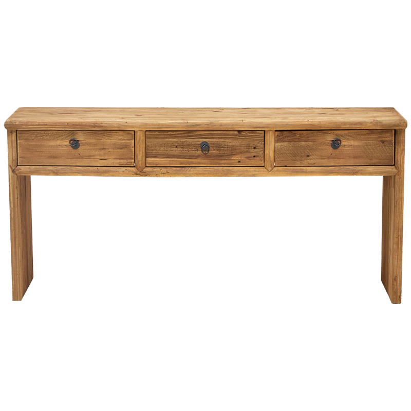Деревянная консоль с 3-мя ящиками Gillian Wood Console Коричневый Древесина Деревянная консоль с 3-мя ящиками Gillian Wood Console Коричневый Древесина в Тюмени | Loft Concept