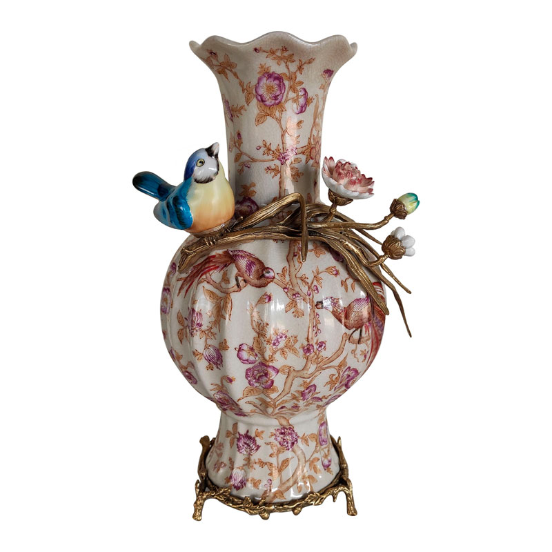 Ваза с орнаментом фигурка птичка Porcelain ornament Мульти Ваза с орнаментом фигурка птичка Porcelain ornament Мульти в Тюмени | Loft Concept