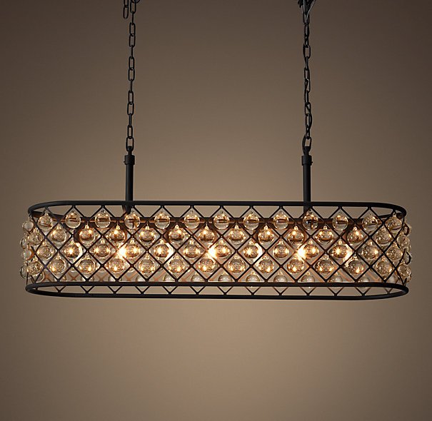 Люстра RH Spencer Rectangular Chandelier 100 Черный Люстра RH Spencer Rectangular Chandelier 100 Черный в Тюмени | Loft Concept