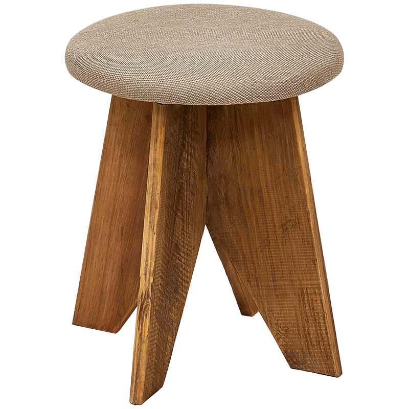 Пуф деревянный круглый Aime Wood Round Pouf Бежево-серый Древесина Пуф деревянный круглый Aime Wood Round Pouf Бежево-серый Древесина в Тюмени | Loft Concept