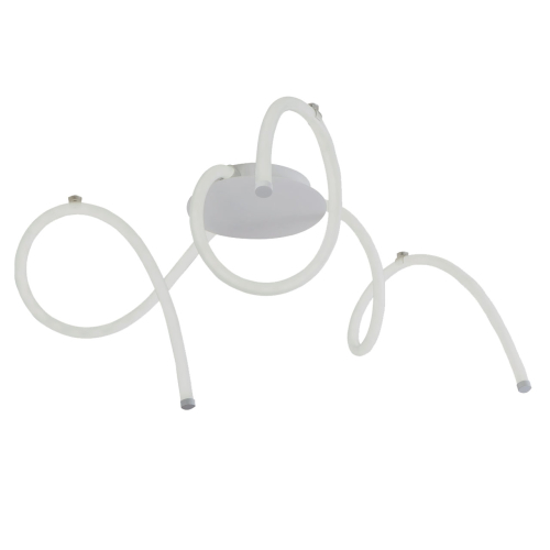 Люстра белого цвета с тремя изогнутыми светодиоидными плафонами Luke Lampco Tracer Lamp Белый в Тюмени | Loft Concept 