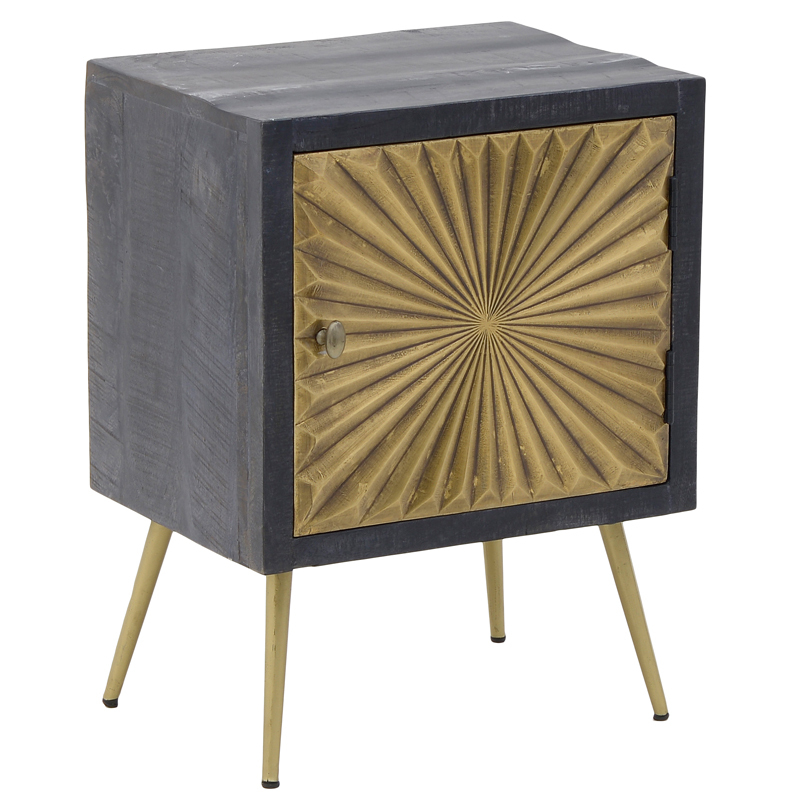Тумба Loritz Sun Nightstand Золотой Черный Тумба Loritz Sun Nightstand Золотой Черный в Тюмени | Loft Concept