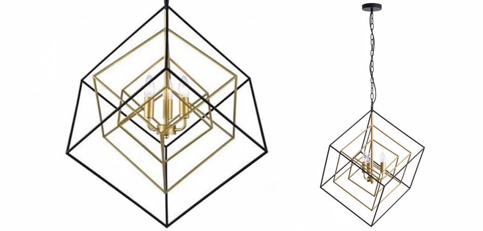 Светильник CUBIST Pendant Black and Gold 3 lamp Светильник CUBIST Pendant Black and Gold 3 lamp - Loft-Concept в Тюмени