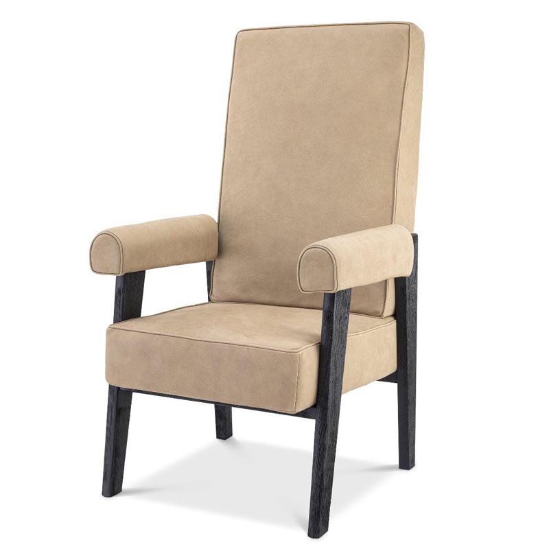 Кресло Eichholtz Chair Milo High Черный Бежевый Кресло Eichholtz Chair Milo High Черный Бежевый в Тюмени | Loft Concept