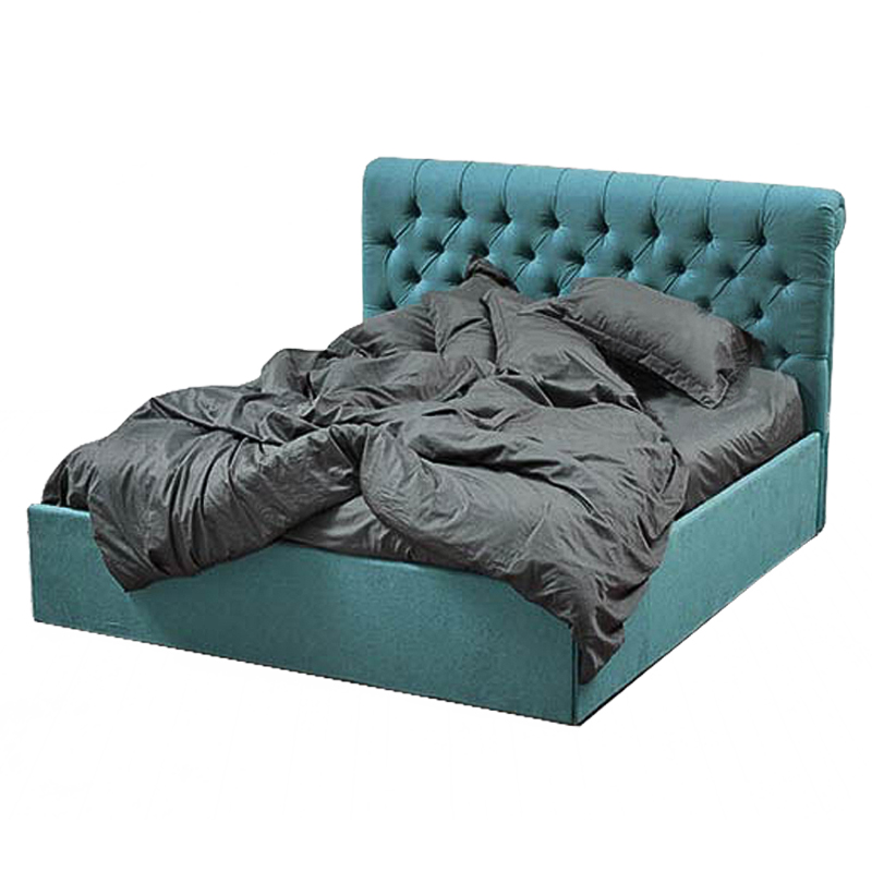 Кровать Turquoise Capitone Bed Бирюзовый Кровать Turquoise Capitone Bed Бирюзовый в Тюмени | Loft Concept