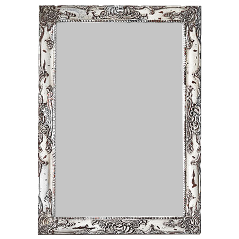 Зеркало Прованс Baroque ornament mirror Белый винтажная патина Зеркало Прованс Baroque ornament mirror Белый винтажная патина в Тюмени | Loft Concept