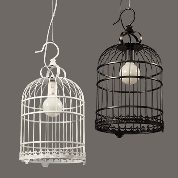Подвесной светильник Bird Cage Белый Черный Подвесной светильник Bird Cage Белый Черный в Тюмени | Loft Concept