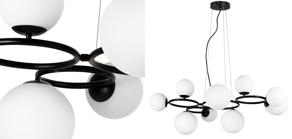 Люстра Bubbles on 4 Rings Chandelier Black Люстра Bubbles on 4 Rings Chandelier Black - Loft-Concept в Тюмени