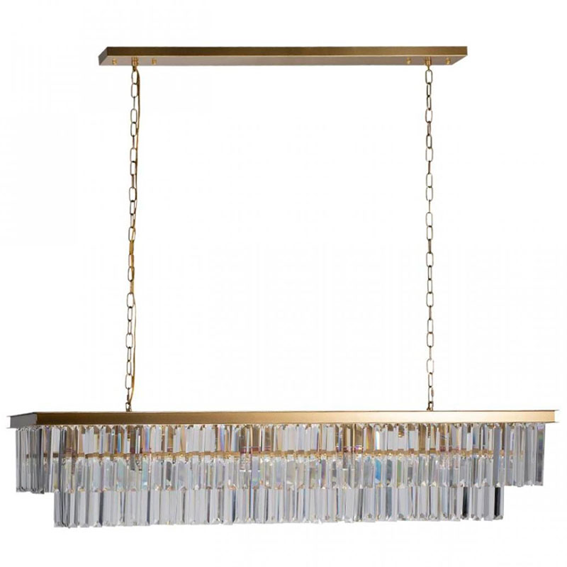 Прямоугольная Люстра RH 1920s Odeon GOLD iron Прозрачное Стекло Длина 120 см Золотой Прозрачное Стекло Прямоугольная Люстра RH 1920s Odeon GOLD iron Прозрачное Стекло Длина 120 см Золотой Прозрачное Стекло в Тюмени | Loft Concept