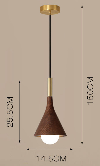 Подвесной светильник с деревянным корпусом конусообразной формы TAPIO Walnut Подвесной светильник с деревянным корпусом конусообразной формы TAPIO Walnut в Тюмени