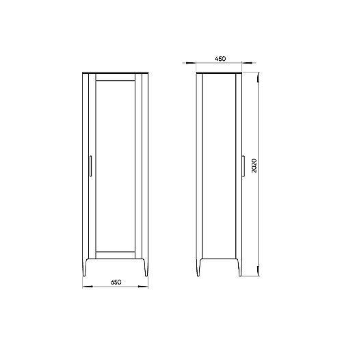Витрина молочного цвета со стеклянной дверью с 4-мя полками и 2-мя ящиками Type  в Тюмени