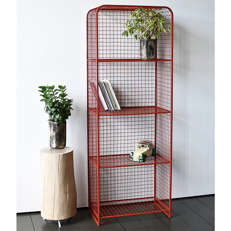 Стеллаж Weir Industrial Metal Rust Rack Красный Стеллаж Weir Industrial Metal Rust Rack Красный в Тюмени | Loft Concept