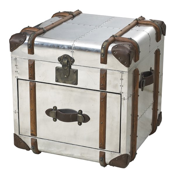 RH Polished Aluminum Trunks Хром Коричневый винтаж RH Polished Aluminum Trunks Хром Коричневый винтаж в Тюмени | Loft Concept