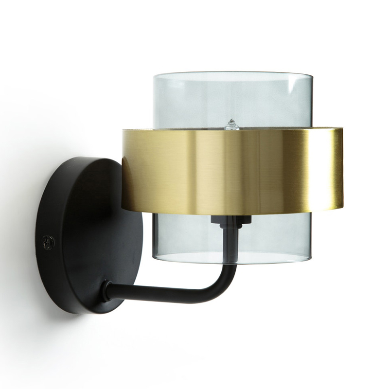 Бра Truvor Sconce Стекло Смок Латунь Черный Бра Truvor Sconce Стекло Смок Латунь Черный в Тюмени | Loft Concept