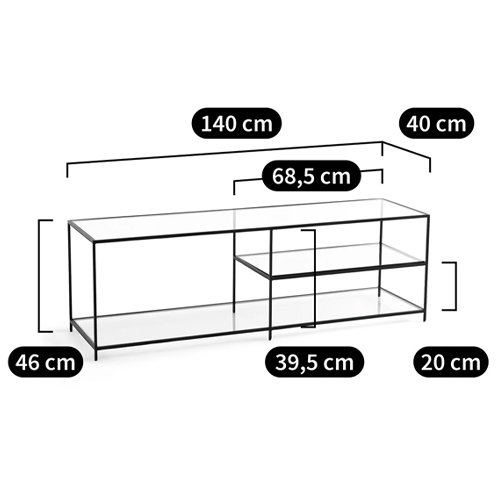 ТВ-тумба из стекла и металла Tingey Metal Glass TV Stand ТВ-тумба из стекла и металла Tingey Metal Glass TV Stand в Тюмени