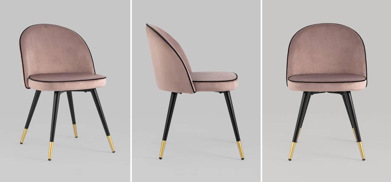 Стул Cooper Chair LUX Пепельно-Розовый Велюр - фото