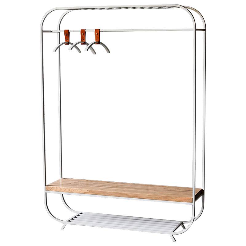 Рейл Jethro Industrial Metal Rust Clothes Rail Белый Светлый дуб Рейл Jethro Industrial Metal Rust Clothes Rail Белый Светлый дуб в Тюмени | Loft Concept