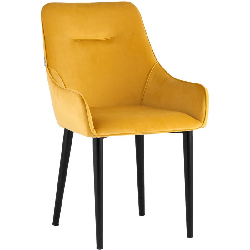 Стул Joan Chair Велюр Мандариновый Цвет Оранжевый Черный в Тюмени | Loft Concept 