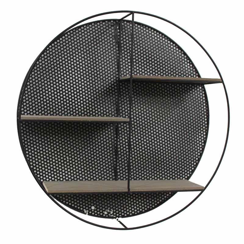 Полка Perforation Loft Circle Shelf Бежево-серый Черный Полка Perforation Loft Circle Shelf Бежево-серый Черный в Тюмени | Loft Concept