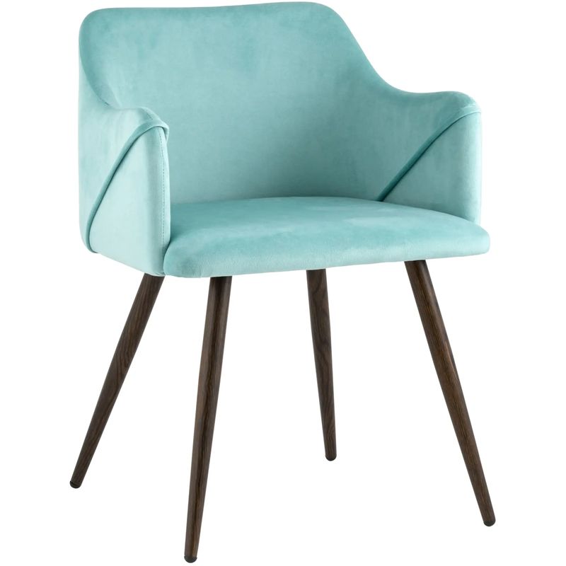 Стул Monarch Chair Бирюзовый Велюр Бирюзовый Коричневый Стул Monarch Chair Бирюзовый Велюр Бирюзовый Коричневый в Тюмени | Loft Concept
