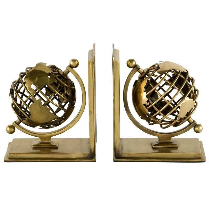 Держатель для книг Eichholtz Bookend Globe set of 2 Латунь Античная полированная Держатель для книг Eichholtz Bookend Globe set of 2 Латунь Античная полированная в Тюмени | Loft Concept