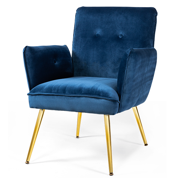 Кресло Mentoro blue Синий Латунь Кресло Mentoro blue Синий Латунь в Тюмени | Loft Concept