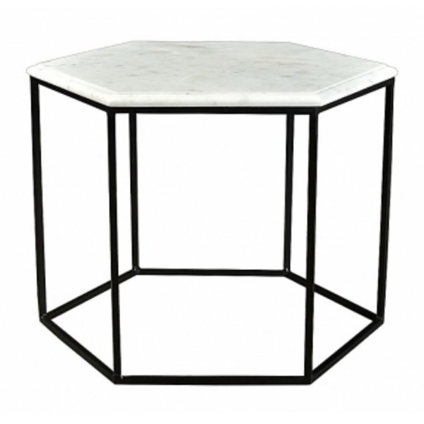 Кофейный столик Hexagon White Marble Белый Мрамор Bianco Черный матовый Кофейный столик Hexagon White Marble Белый Мрамор Bianco Черный матовый в Тюмени | Loft Concept