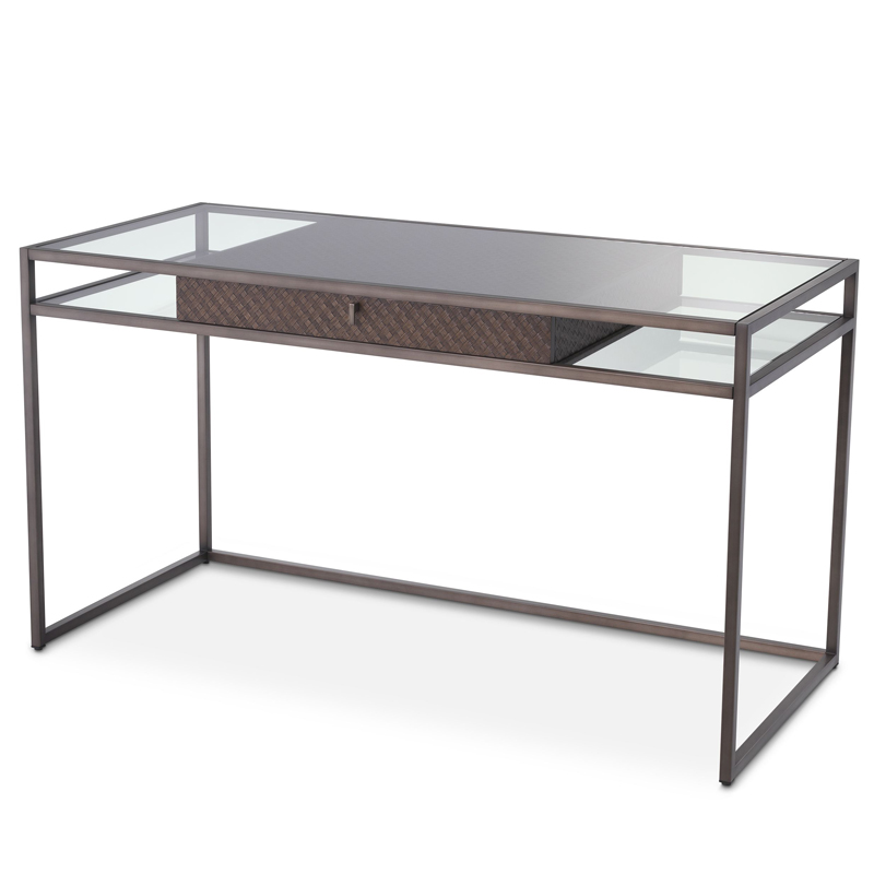 Рабочий стол Eichholtz Desk Napa Valley Темная бронза Коричневый Прозрачный Рабочий стол Eichholtz Desk Napa Valley Темная бронза Коричневый Прозрачный в Тюмени | Loft Concept