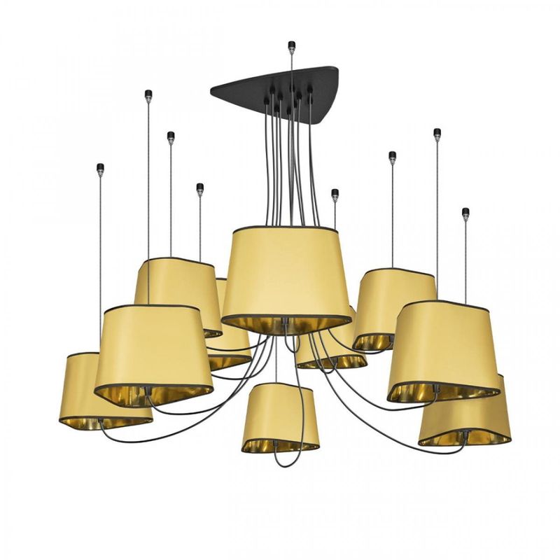 Люстра Designheure Lighting Gold 10 плафонов Золотой Черный Люстра Designheure Lighting Gold 10 плафонов Золотой Черный в Тюмени | Loft Concept