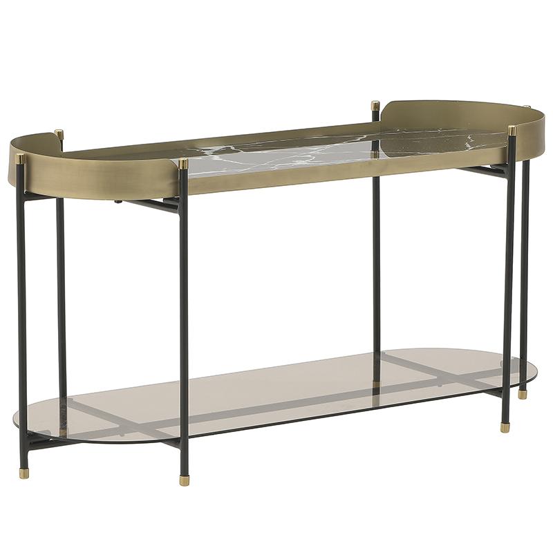 Кофейный стол Neale Coffee Table Золотой Черный Черный Мрамор Nero Кофейный стол Neale Coffee Table Золотой Черный Черный Мрамор Nero в Тюмени | Loft Concept