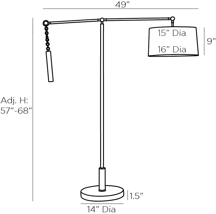 Торшер Arteriors NEWARK FLOOR LAMP Торшер Arteriors NEWARK FLOOR LAMP в Тюмени