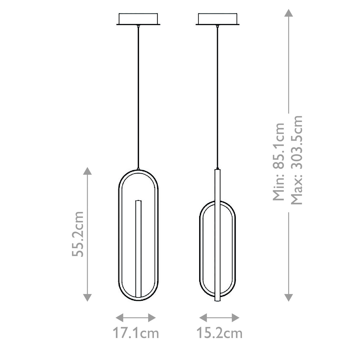 Подвесной светильник золотого цвета с двумя вытянутыми овальными рамками в форме скрепки Eurofase в Тюмени