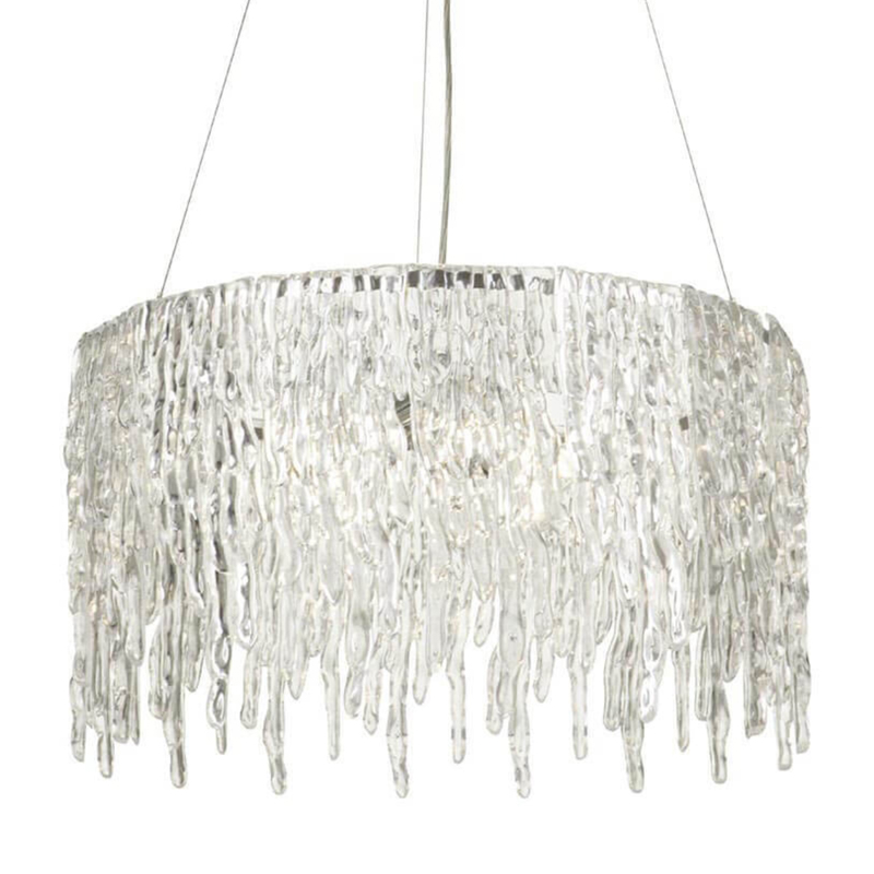 Люстра Cold Heart Silver Single Tier Chandelier Хром Прозрачное Стекло Люстра Cold Heart Silver Single Tier Chandelier Хром Прозрачное Стекло в Тюмени | Loft Concept