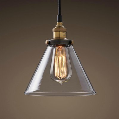 Подвесной светильник Loft Clear Glass Wide Cloche Черный Подвесной светильник Loft Clear Glass Wide Cloche Черный в Тюмени | Loft Concept