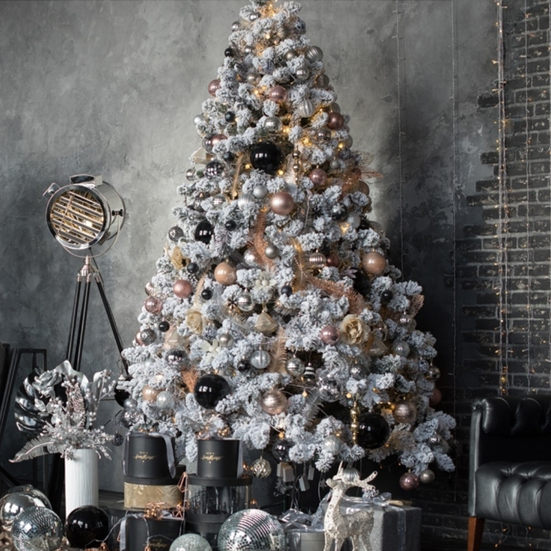 Елка Дизайнерская Украшенная Черным и Золотым декором Christmas tree Black and Gold Золотой Белый Черный Елка Дизайнерская Украшенная Черным и Золотым декором Christmas tree Black and Gold Золотой Белый Черный в Тюмени | Loft Concept