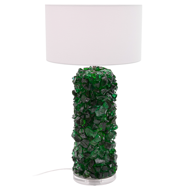 Настольная лампа Enide Green Table Lamp с абажуром Зеленый Белый Прозрачный Настольная лампа Enide Green Table Lamp с абажуром Зеленый Белый Прозрачный в Тюмени | Loft Concept