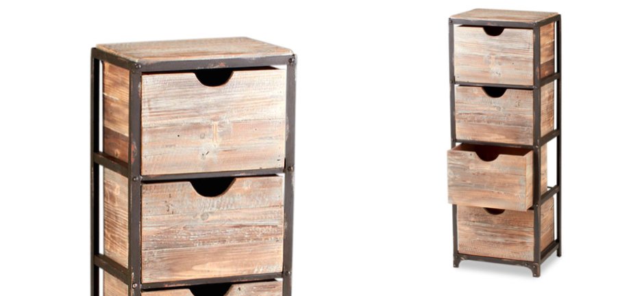 Тумба в винтажном стиле Industrial Metal Rust Tall Storage Shelf Тумба в винтажном стиле Industrial Metal Rust Tall Storage Shelf - Loft-Concept в Тюмени