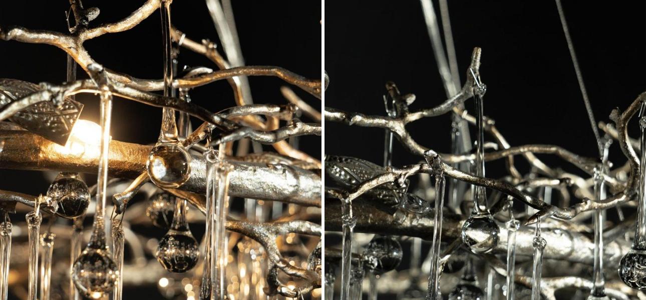 Люстра Crystal Drops Silver диаметр 100 - фото №3