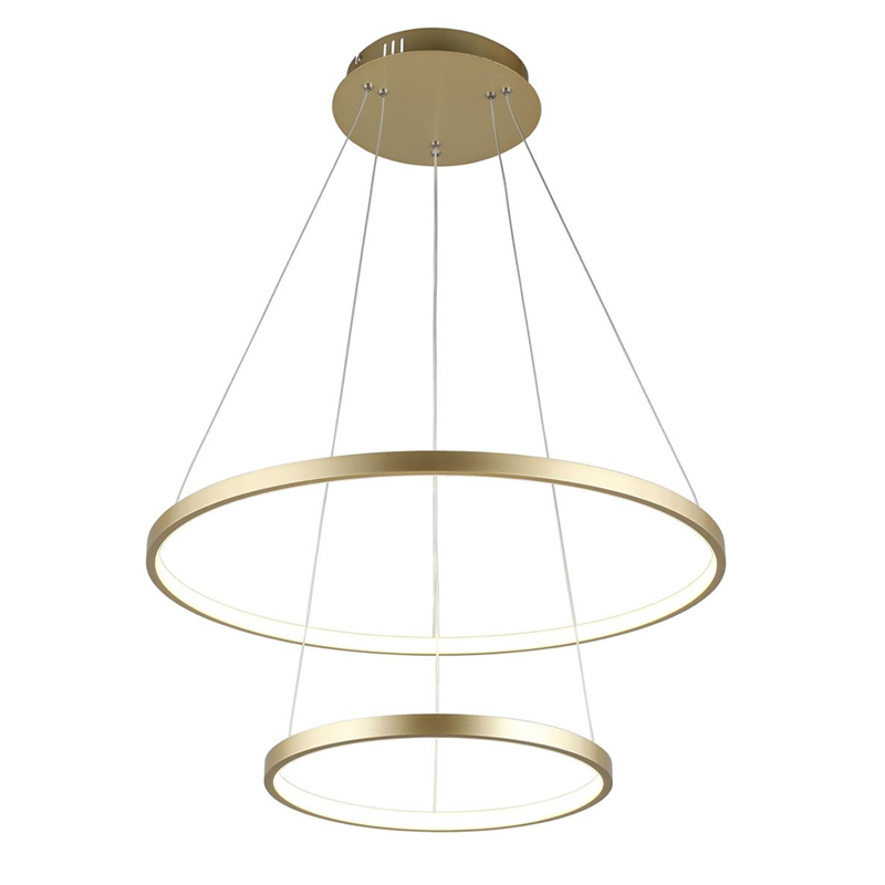 Люстра Ring Horizontal Double Gold Золотой Люстра Ring Horizontal Double Gold Золотой в Тюмени | Loft Concept