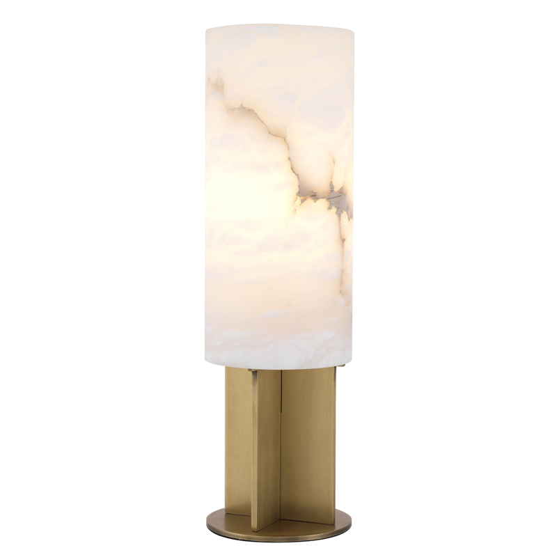 Настольная лампа Eichholtz Table Lamp Giorgina Латунь Античная полированная Белый Настольная лампа Eichholtz Table Lamp Giorgina Латунь Античная полированная Белый в Тюмени | Loft Concept