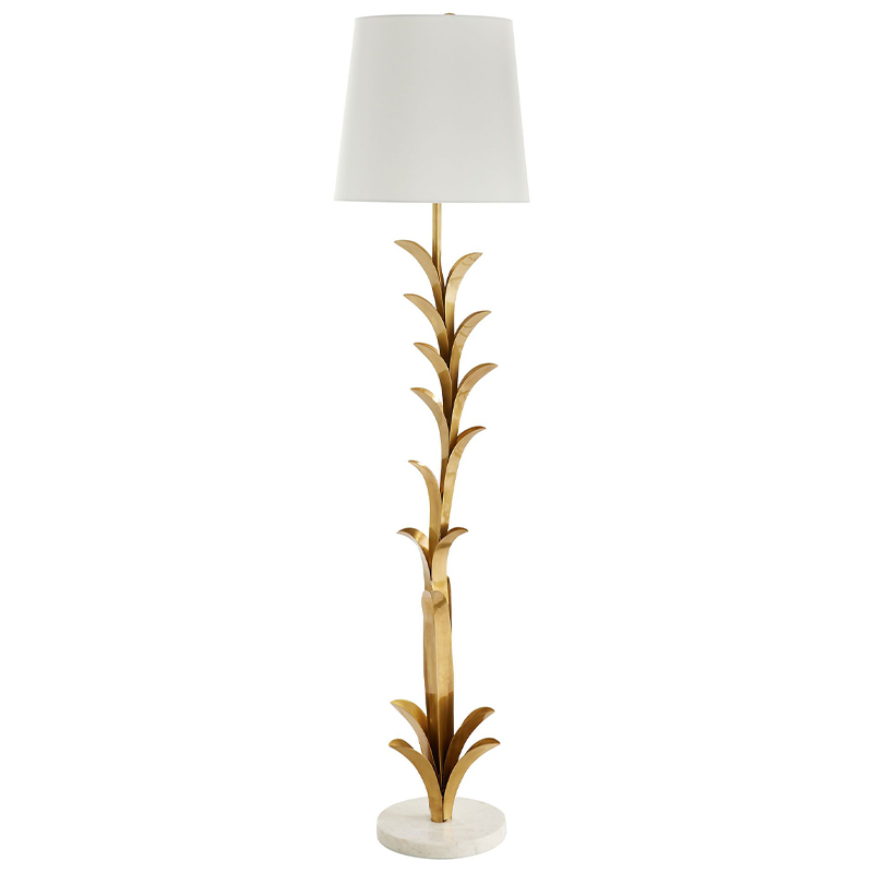 Торшер Arteriors ABBOTT FLOOR LAMP Латунь Белый Торшер Arteriors ABBOTT FLOOR LAMP Латунь Белый в Тюмени | Loft Concept