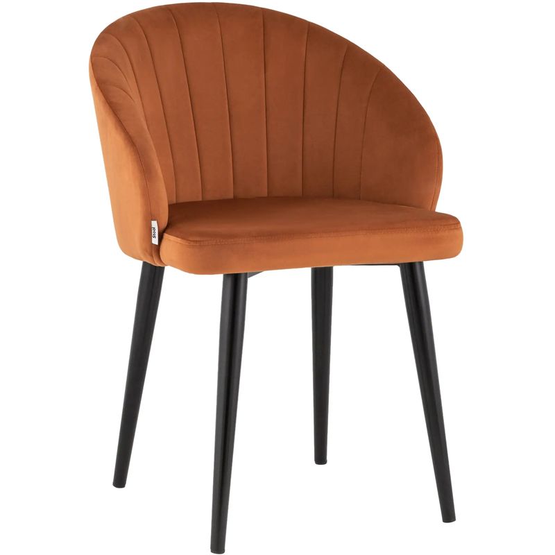 Стул Balsari Chair Терракотовый Велюр Терракотовый Черный Стул Balsari Chair Терракотовый Велюр Терракотовый Черный в Тюмени | Loft Concept