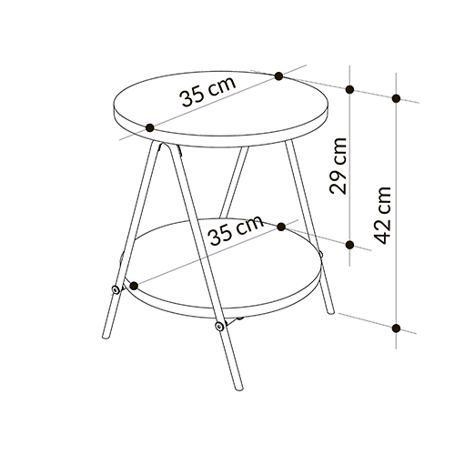 Стол приставной с 2-мя круглыми столешницами цвета антрацит ESSEL SIDE TABLE ANTHRACITE Стол приставной с 2-мя круглыми столешницами цвета антрацит ESSEL SIDE TABLE ANTHRACITE в Тюмени