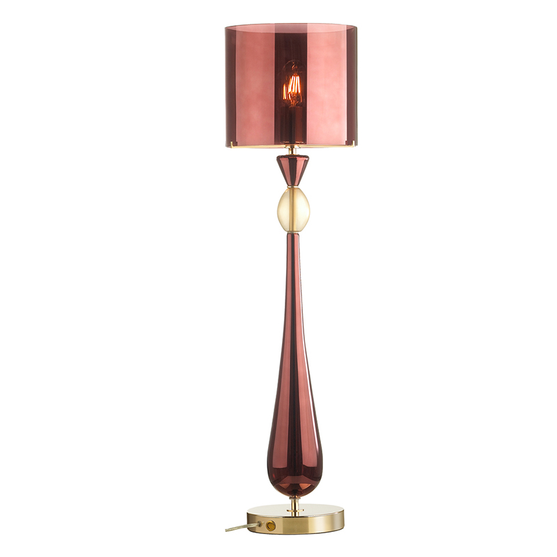 Настольная лампа Roser Burgundy Table Lamp Бургундский красный Золотой Настольная лампа Roser Burgundy Table Lamp Бургундский красный Золотой в Тюмени | Loft Concept