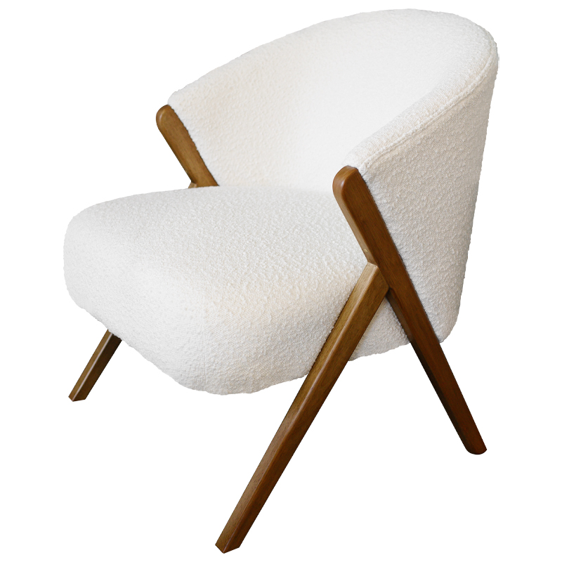 Кресло Etienne Boucle Armchair Коричневый Белый Кресло Etienne Boucle Armchair Коричневый Белый в Тюмени | Loft Concept