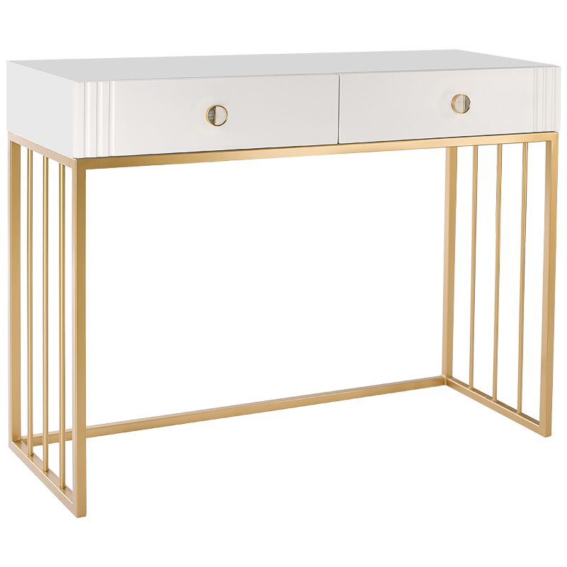 Консоль Caerwyn Console Белый Золотой Серый Консоль Caerwyn Console Белый Золотой Серый в Тюмени | Loft Concept