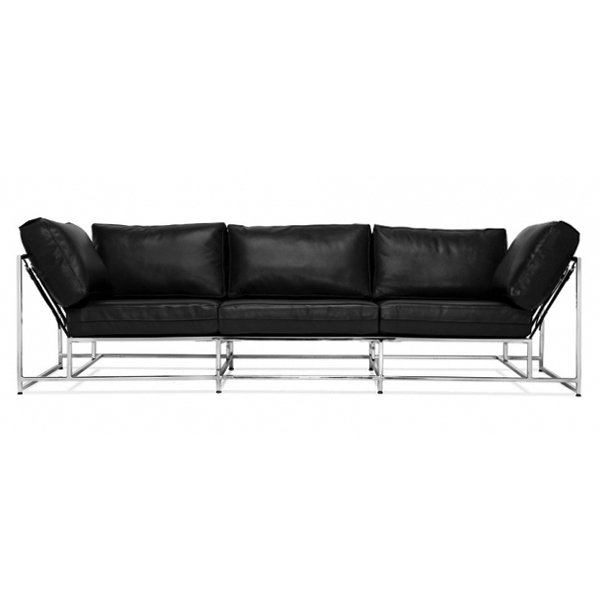 Диван Black Calfskin Sofa Черный Диван Black Calfskin Sofa Черный в Тюмени | Loft Concept